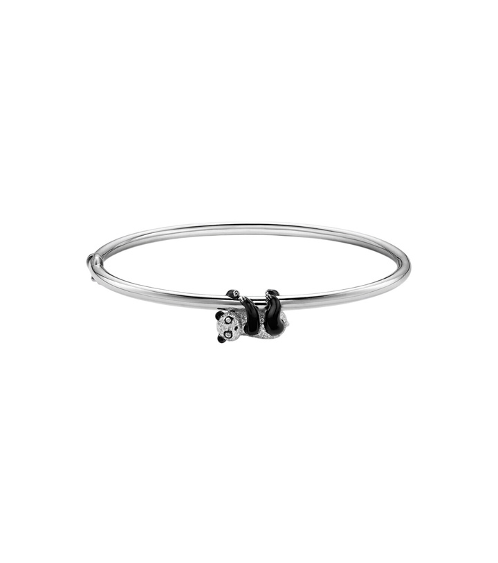 Photo: Yvonne Léon Panda 9kt white gold bangle with diamonds