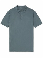Hartford - Slim-Fit Cotton-Jersey Polo Shirt - Blue