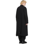 Yohji Yamamoto Reversible Black Twill Coat