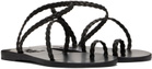 Ancient Greek Sandals Black Eleftheria Sandals