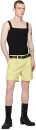 Dries Van Noten Yellow Cinch Shorts
