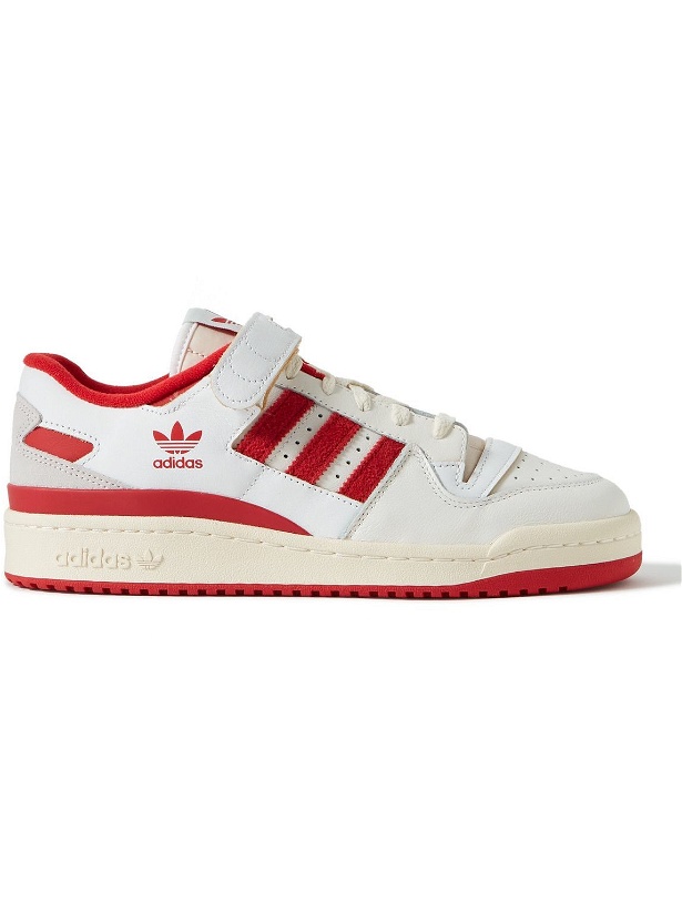 Photo: adidas Originals - Forum 84 Low Shell and Suede-Trimmed Leather Sneakers - White