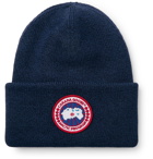 Canada Goose - Logo-Appliquéd Merino Wool Beanie - Blue