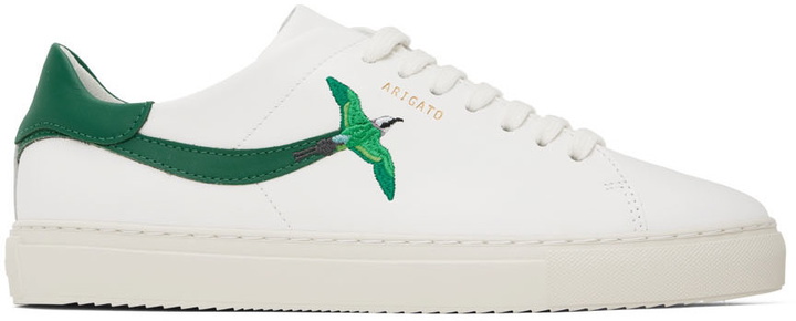 Photo: Axel Arigato White & Green Clean 90 Stripe Bee Bird Sneakers