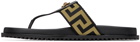 Versace Black Medusa Greca Sandals