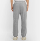 Balenciaga - Logo-Print Mélange Loopback Cotton-Jersey Sweatpants - Men - Gray