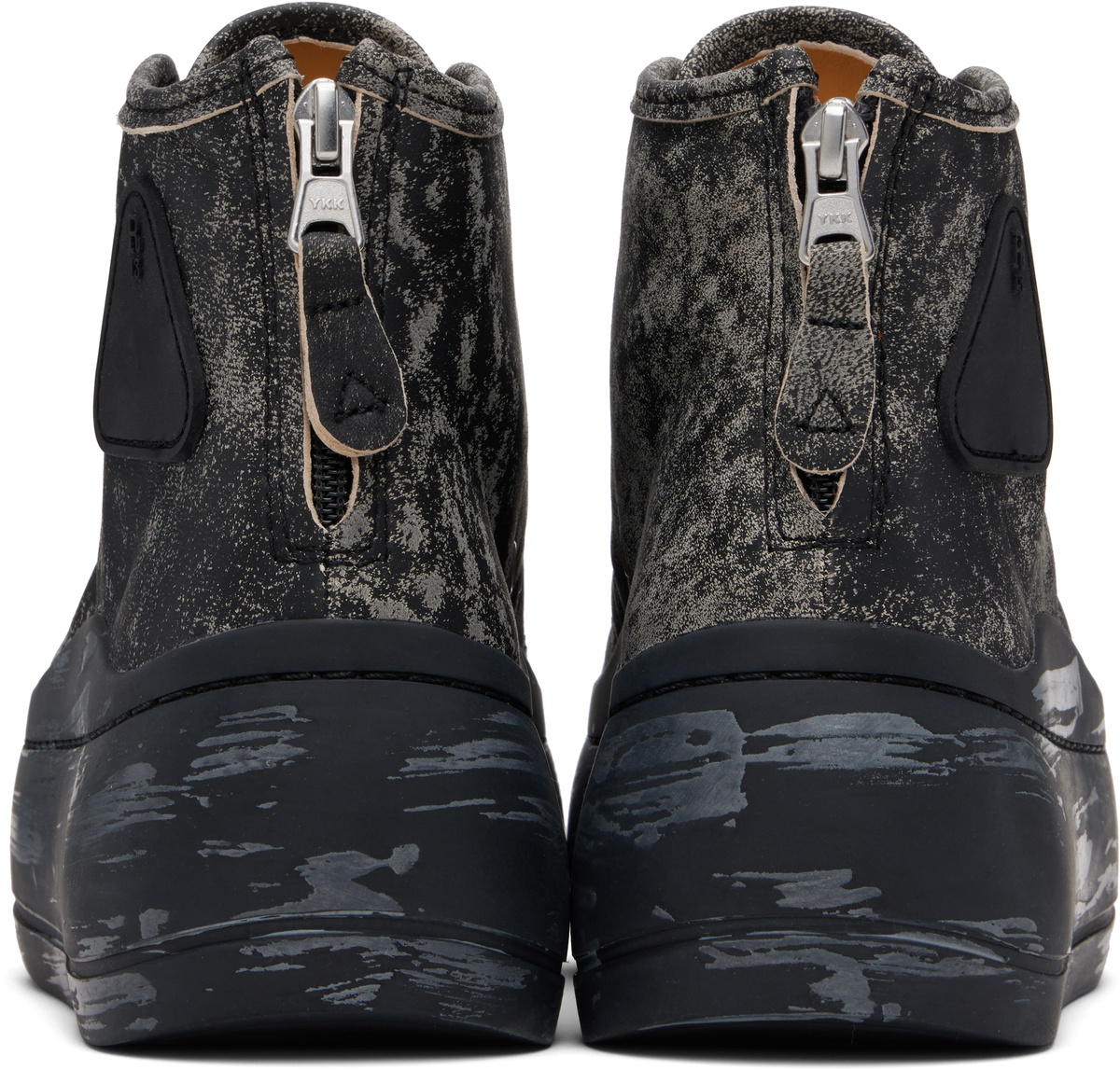 R13 Gray & Black Kurt High Top Sneakers