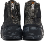 R13 Gray & Black Kurt High Top Sneakers