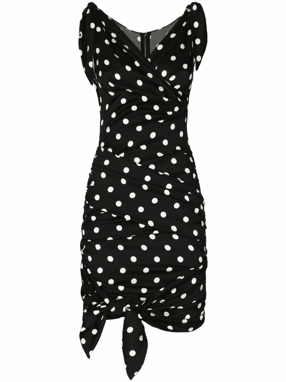 Dolce & Gabbana Black Silk Draped Dress Dolce & Gabbana