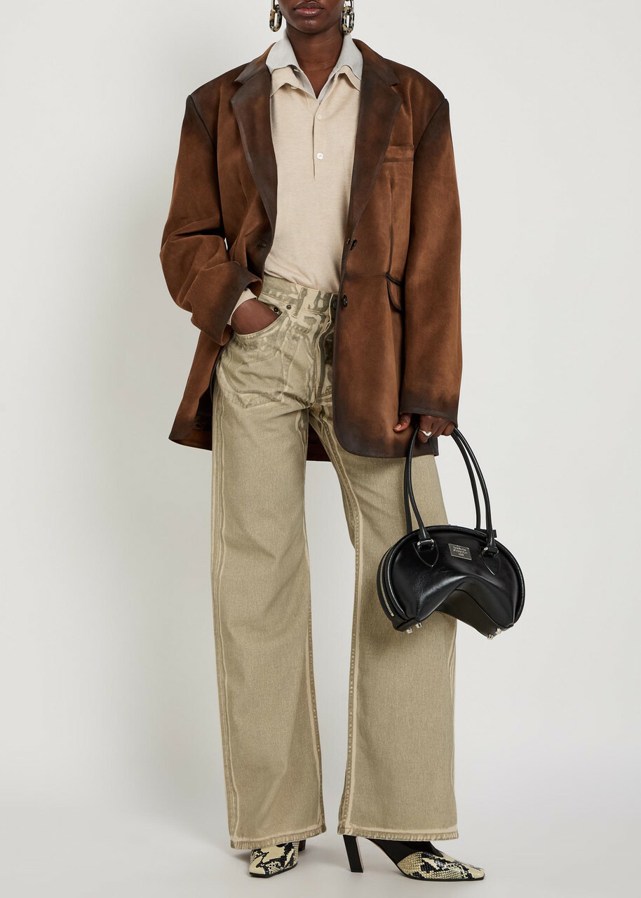 Acne Studios Two-toned Wide-leg Jeans Sage
