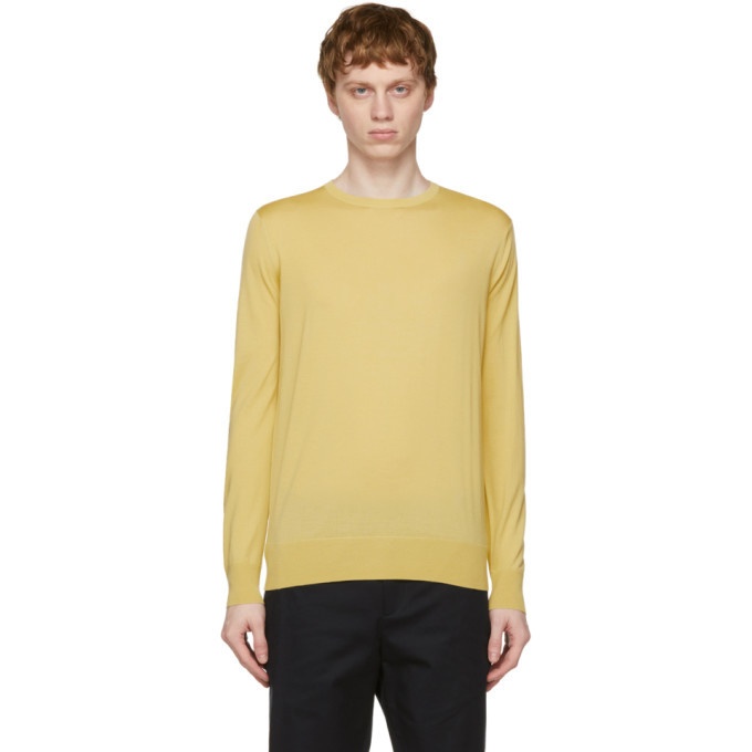 Photo: Loro Piana Yellow Wish Wool T-Shirt Sweater