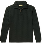 James Purdey & Sons - Hammersmith Cable-Knit Cashmere Half-Zip Sweater - Green