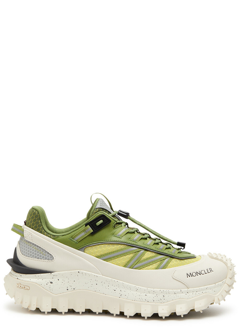 Moncler Grenoble Trailgrip Panelled Mesh Sneakers Green