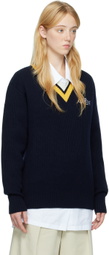 Manors Golf Navy Patch Sweater