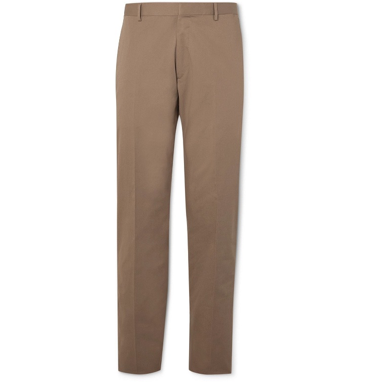Photo: Caruso - Stretch-Cotton Suit Trousers - Brown