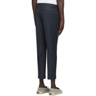 Z Zegna Navy One Pleat Trousers