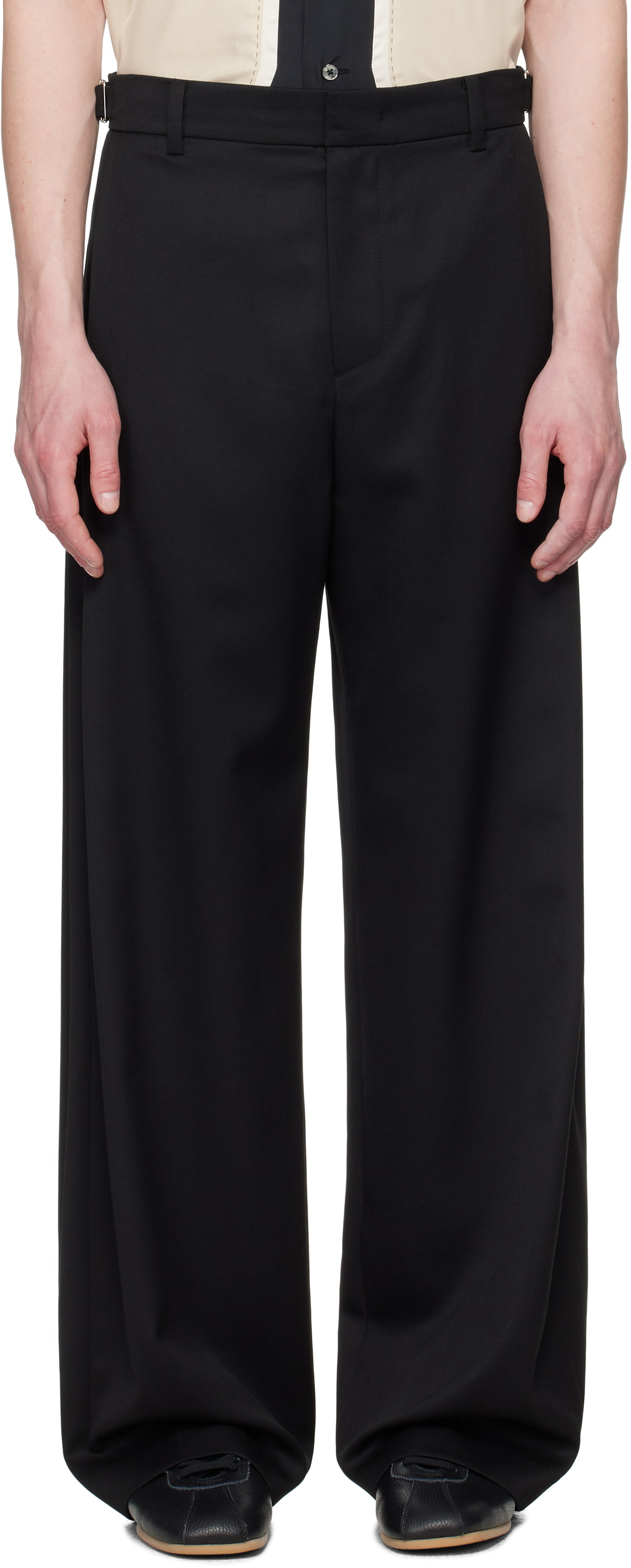 System SSENSE Exclusive Black Twill Trousers