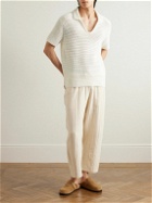 Orlebar Brown - Batten Crocheted Cotton Polo Shirt - White