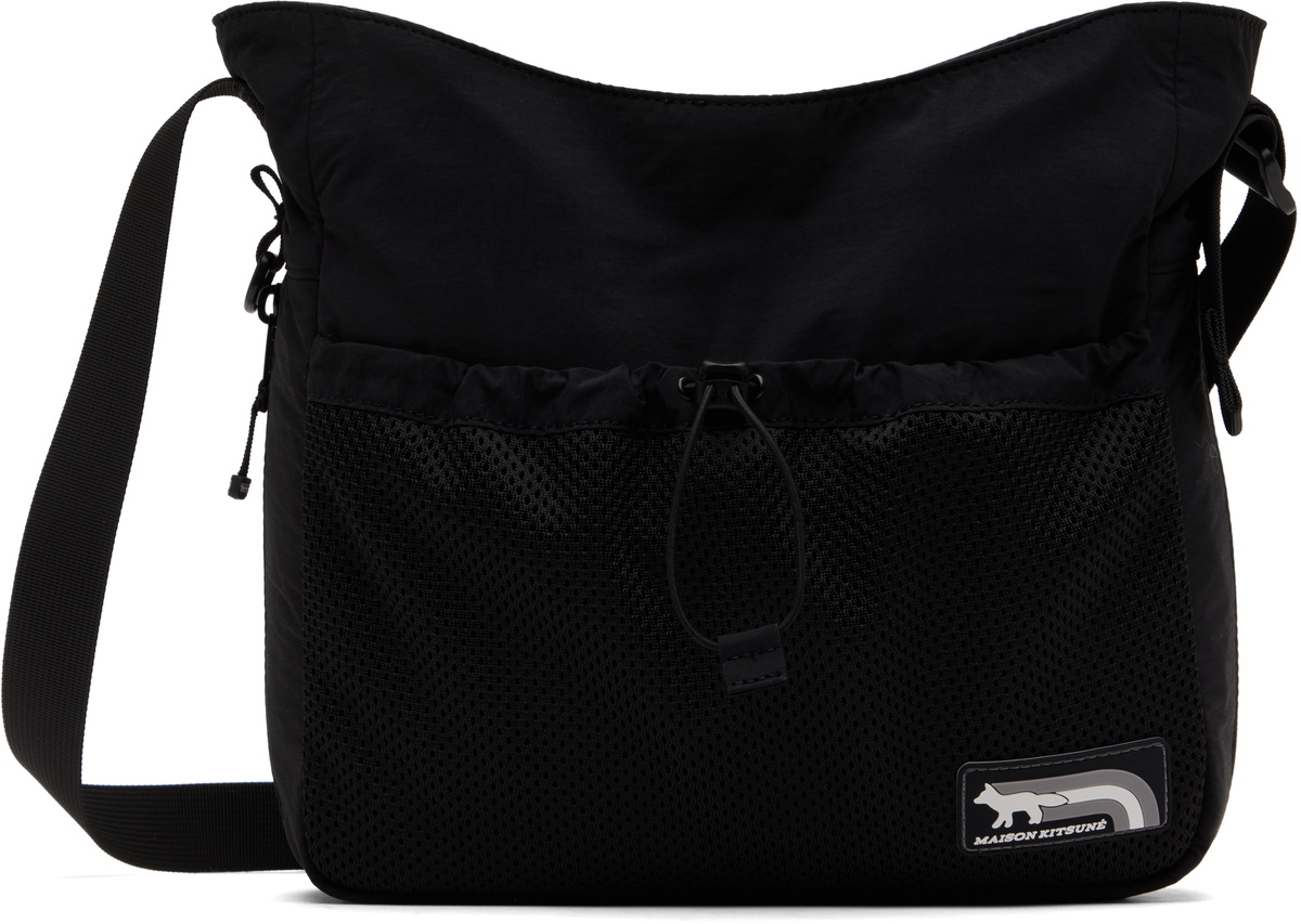 Maison Kitsuné Black Flash Fox Messenger Bag Maison Kitsune