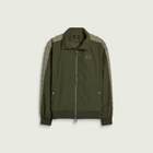 Thug Club Men's Triple Line Stud Track Jacket in Khaki