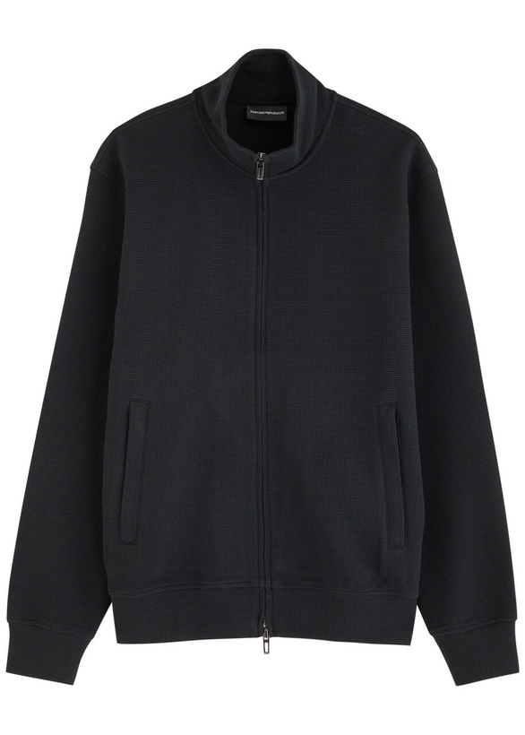 Photo: Emporio Armani Waffle-knit Jersey Jacket Navy