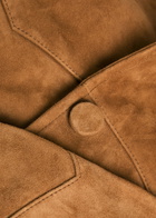 Tory Burch Panelled Suede Jacket Tan