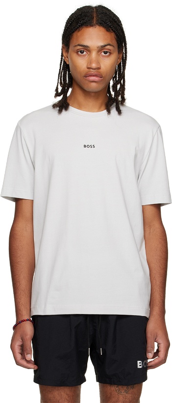 Photo: BOSS Gray Bonded T-Shirt