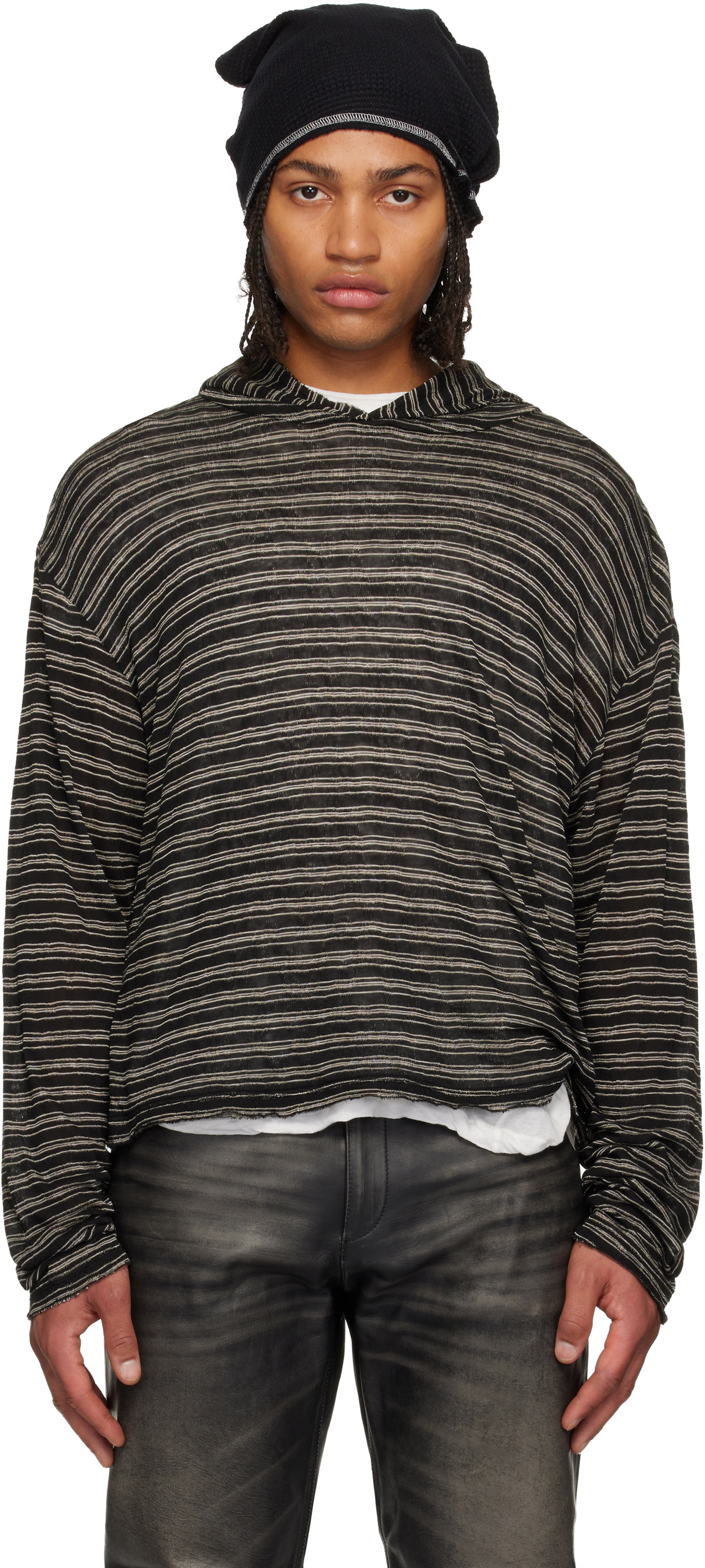 424 Black Layering Hoodie