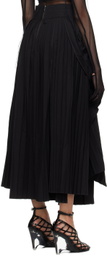 Subtle Le Nguyen Black Pleated Maxi Skirt