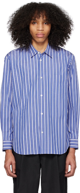 Photo: Comme des Garçons Homme Blue Striped Shirt