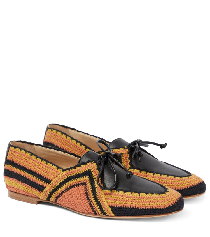 Photo: Gabriela Hearst - Hays leather-paneled crocheted loafers