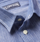 Vilebrequin - Caracal Striped Linen and Cotton-Blend Sihrt - Blue