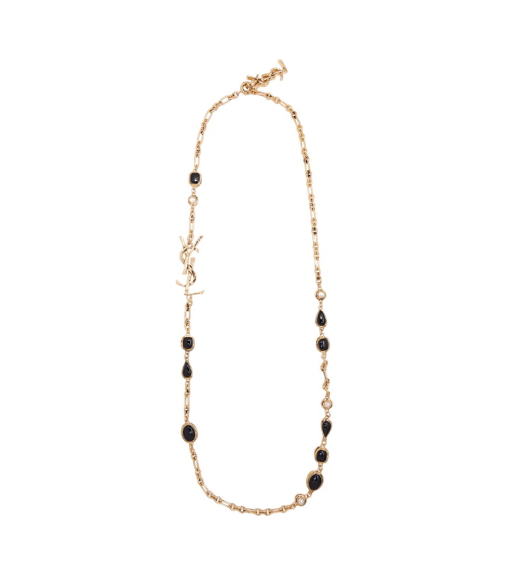 Photo: Saint Laurent Cassandre embellished chain necklace