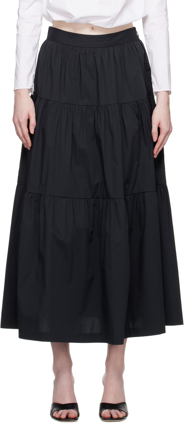 Staud Black Sea Midi Skirt Staud