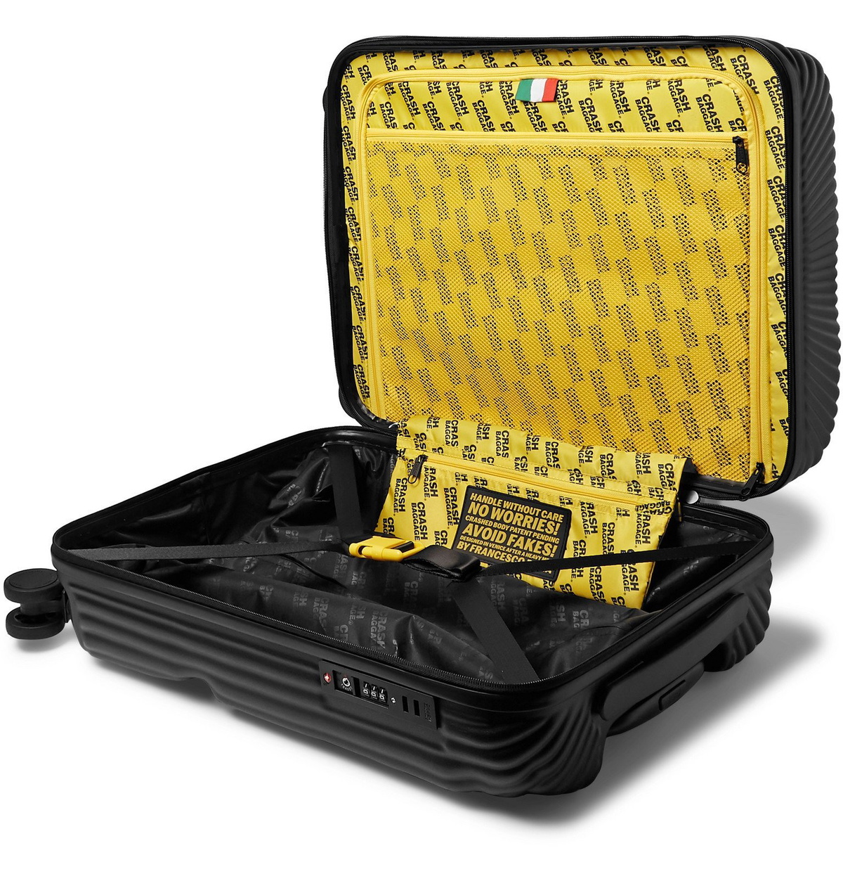 Crash Baggage - Stripe Cabin Polycarbonate Suitcase - Black