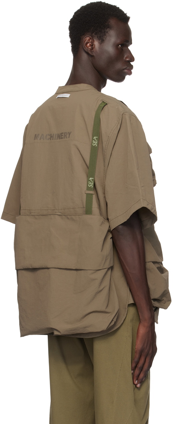 Archival Reinvent Khaki WIND AND SEA Edition Arc Military Bags Shirt
