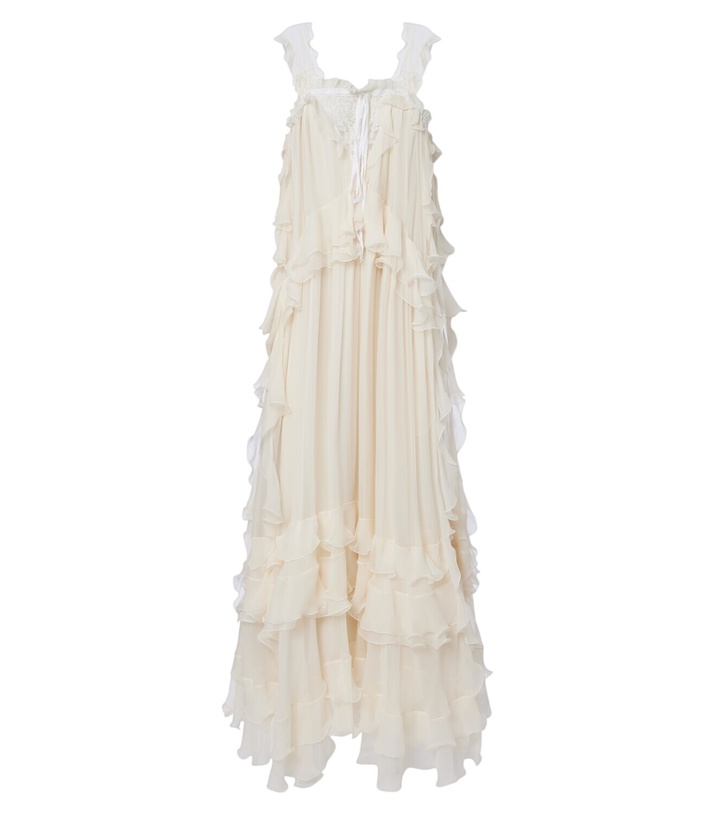 Photo: Chloé Ruffled silk muslin maxi dress