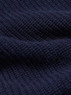 Drake's - Ribbed Wool and Alpaca-Blend Sweater - Blue
