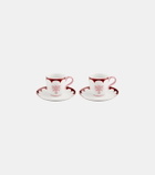 Aquazzura Casa Jaipur set of 2 espresso cups and saucers
