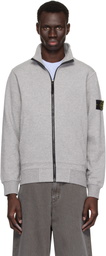 Stone Island Gray Logo Patch Sweater