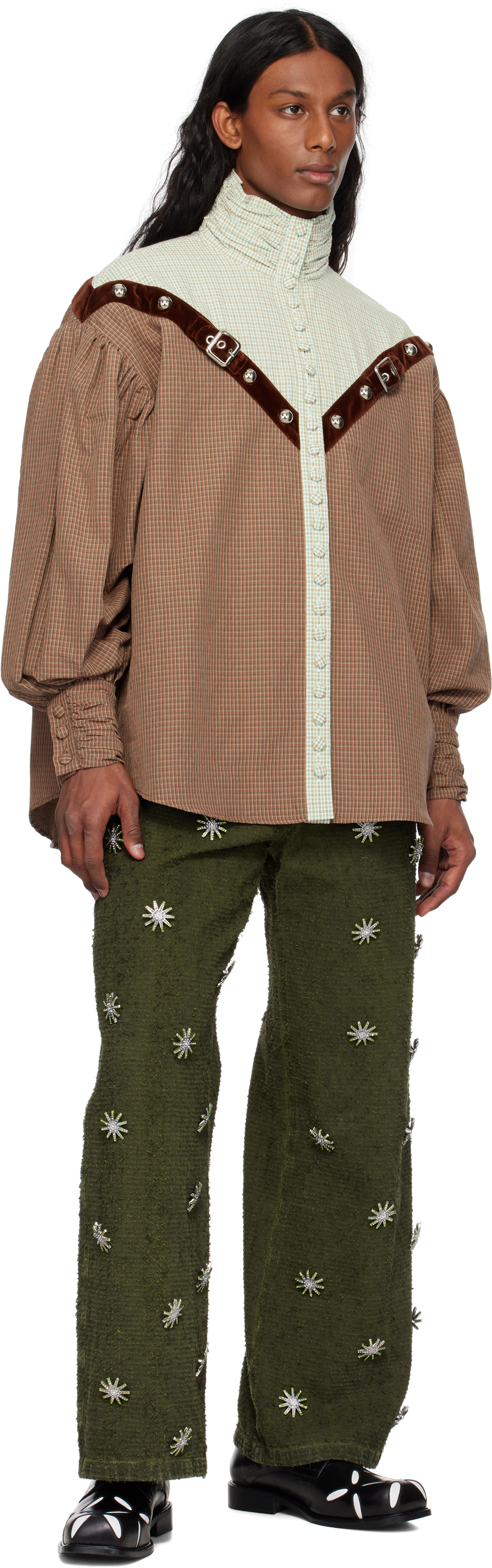 Chopova Lowena Green Poppet Jeans