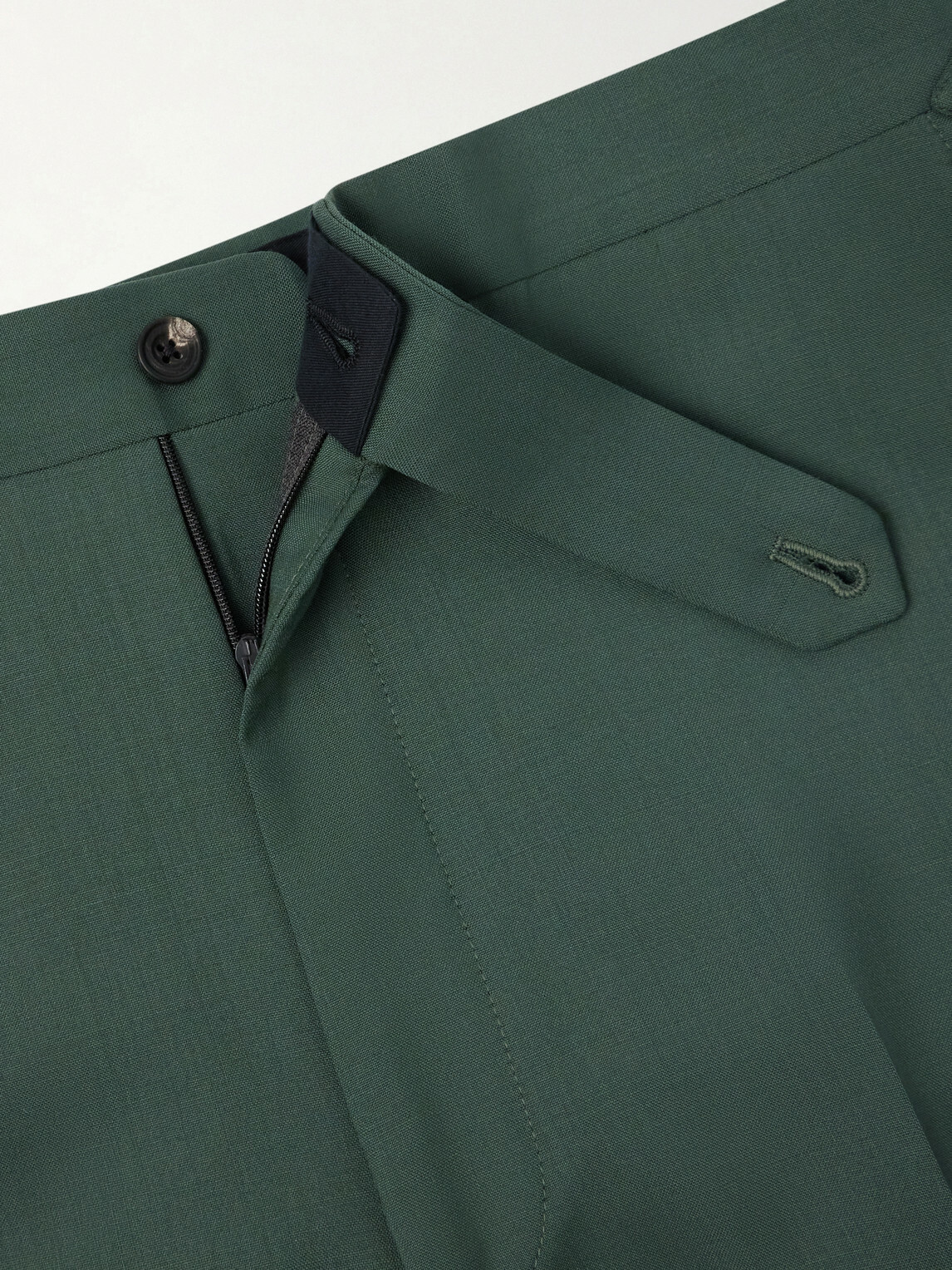 J. Mueser - Waverly Straight-Leg Cotton and Linen-Blend Twill Suit Trousers - Green