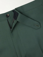 J. Mueser - Waverly Straight-Leg Cotton and Linen-Blend Twill Suit Trousers - Green