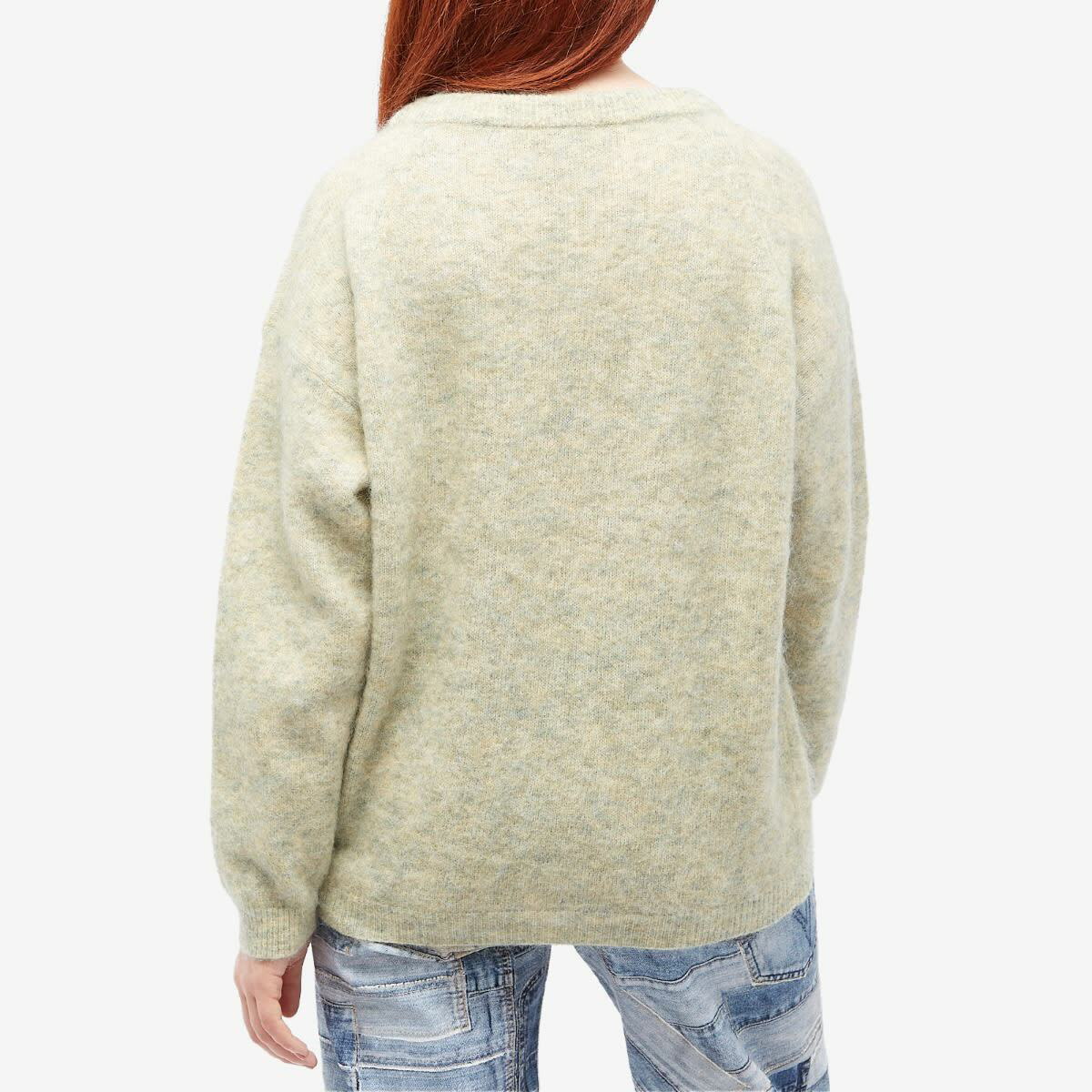 最終お値下げ美品　Acne Studios Virdis mohair knit Gray & Yellow Embroidered Mohair Sweater by Acne Studios on Sale