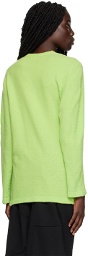 Comme des Garçons Homme Plus Green Cutout Sweater
