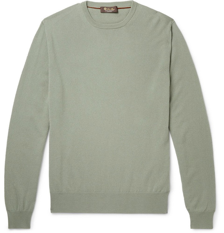 Photo: Loro Piana - Slim-Fit Baby Cashmere Sweater - Green