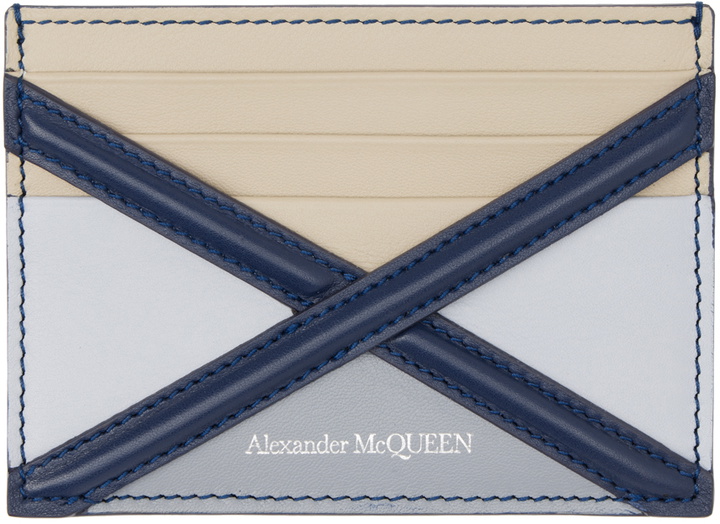 Photo: Alexander McQueen Beige & Gray 'The Harness' Card Holder