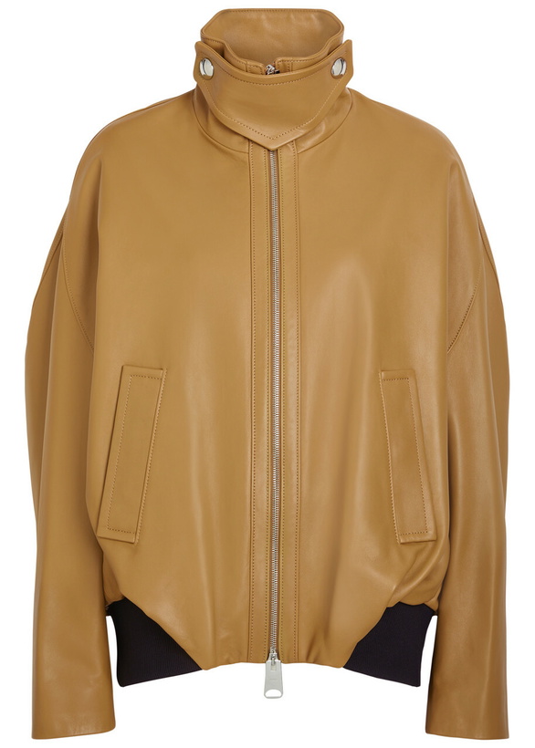 Photo: Khaite Hamett Leather Jacket Caramel