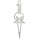 Rick Owens Silver Pentagram Keychain