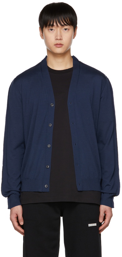 Photo: Marni Blue & Black Two-Tone Cardigan